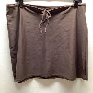 Zuliana Size XL Brown Spandex Mini Skirt. New With Tags